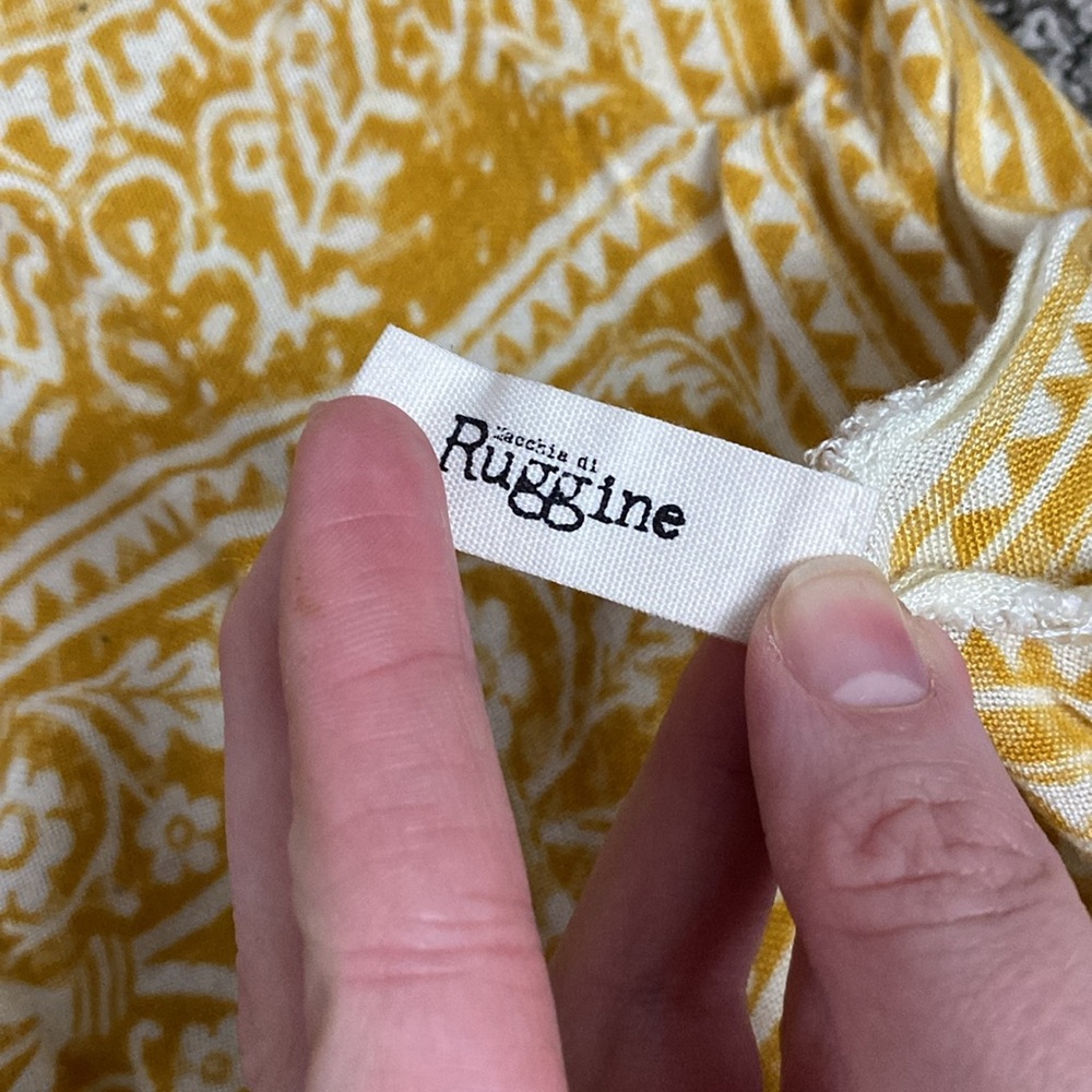 Yellow patterned cover up Ruggine - Picture 4 of 6